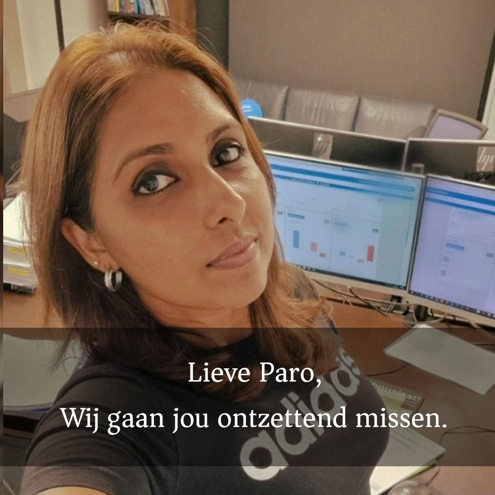 lieve paro wij gaan jou ontzettend missen